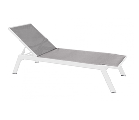 Kerr Ξαπλώστρα Λευκή Textilene Grey-White