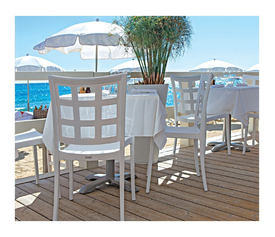 Plazza καρέκλα ΛΕΥΚΟ 50x49x90