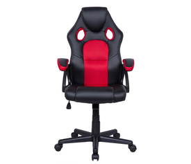 DORIS Μαύρη/Κόκκινη πολυθρόνα γραφείου