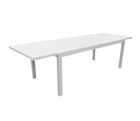 Valetta Επεκτεινόμενο Τραπέζι Αλουμινίου Λευκό 200-280x95x74cm