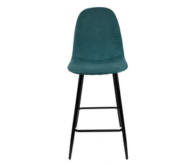 Charles σκαμπό μεταλλικό με ύφασμα ΠΕΤΡΟΛ 37x42x117/65cm