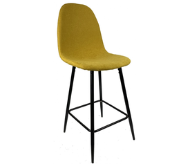 Charles σκαμπό μεταλλικό με ύφασμα ΜΟΥΣΤΑΡΔΙ 37x42x117/65