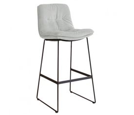 Miller Σκαμπό Ανοιχτό Γκρί Μέταλλο 45x52x93(65)cm