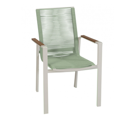 Maeve πολυθρόνα αλουμινίου rope Μέντα