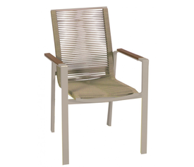 Maeve πολυθρόνα αλουμινίου rope taupe