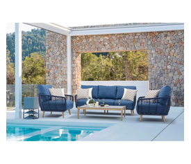 Ellery set 4τμχ αλουμινίου rope Μπλε