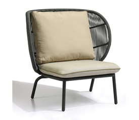 Cordo πολυθρόνα lounge μεταλλική με rope