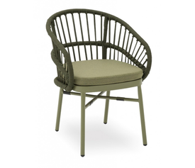 Verni Πολυθρόνα Αλουμινίου - Rope Ανθρακί