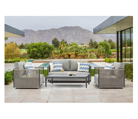 LAUREN set 4τμχ αλουμινίου εξωτερικού χώρου Γκρι