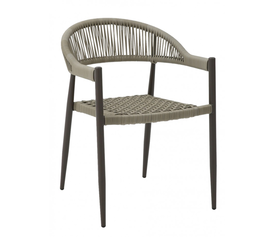 Adina Πολυθρόνα Αλουμινίου Rope Γκρι