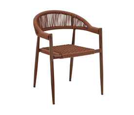 Adina πολυθρόνα αλουμινίου-rope terracotta