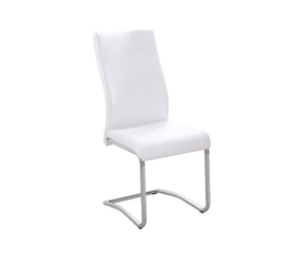 BENSON Καρέκλα Μέταλλο Χρώμιο, PVC Cream