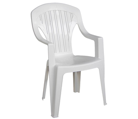 TROPEA Πολυθρόνα Τραπεζαρίας Κήπου - Βεράντας Στοιβαζόμενη, PP Απόχρωση Άσπρο