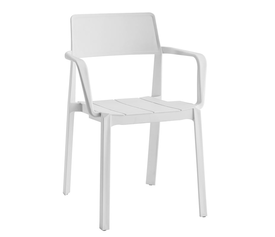DIANNA Πολυθρόνα Στοιβαζόμενη, PP-UV Άσπρο