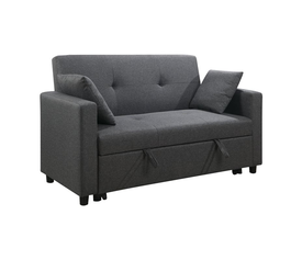 IMOLA Καναπές - Κρεβάτι Σαλονιού - Καθιστικού, 2Θέσιος Ύφασμα Σκούρο Γκρι