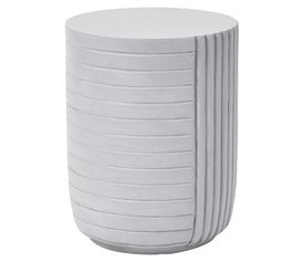 GEOMETRICAL 2 SIDE TABLE ΛΕΥΚΟ 35x35x46