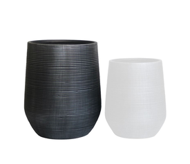 FLOWER POT-17 Φ53x63cm, Cement Απόχρωση Anthracite