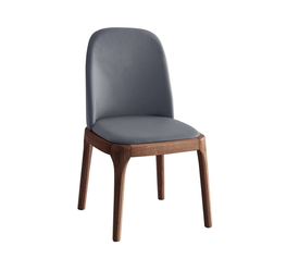 VISTA Καρέκλα Τραπεζαρίας- Κουζίνας, Απόχρωση Καρυδί, Pu Ανθρακί