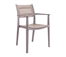 AKRON Πολυθρόνα PP-UV Sand Beige - Tortora