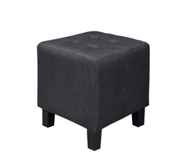 MEDEA Σκαμπό Βοηθητικό, Ύφασμα Μαύρο