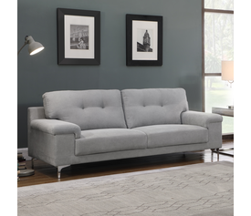 NOTE Kαναπές Σαλονιού - Καθιστικού 3Θέσιος, Ύφασμα Ανοιχτό Γκρι