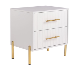 FINO Κομοδίνο με 2 Συρτάρια, Άσπρο