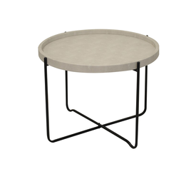 FUN COFFEE TABLE SAND BEIGE ΜΑΥΡΟ 63x63x42