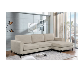 BANCO Καναπές Σαλονιού - Καθιστικού, Γωνία Αναστρέψιμος Ύφασμα Μπεζ