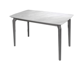 DALIN Τραπέζι Τραπεζαρίας- Κουζίνας, Ξύλο Γκρι-Επιφάνεια Sintered Stone White Marble