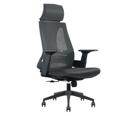 BF8750 Πολυθρόνα Γραφείου Διευθυντή, Mesh Γκρι, Ύφασμα Γκρι