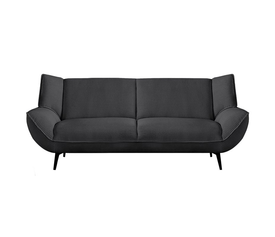 EMERALD Καναπές 3-θέσιος Σαλονιού - Καθιστικού, Ύφασμα Κοτλέ Ανθρακί