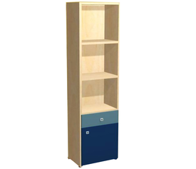 ΒΙΒΛΙΟΘΗΚΗ DALI7 ΜΕ ΣΥΡΤΑΡΙ ΕΛΛΗΝΙΚΗΣ ΚΑΤΑΣΚΕΥΗΣ  ΔΡΥΣ-ΓΑΛΑΖΙΟ-ΜΠΛΕ AFS 48*32.5*195cm