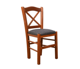 Παραδοσιακή Καρέκλα Ελληνικής Κατασκευής BTP 472 Οξιά / Ύφασμα 41x40xH87cm