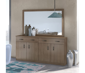 No1 Μπουφές 4Φυλλος με Καθρέφτη 159x38xH84cm