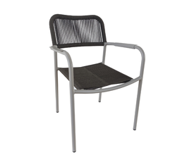 Braulia πολυθρόνα αλουμινίου με rope