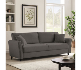 BRITAIN Καναπές 3-θέσιος Σαλονιού - Καθιστικού, Ύφασμα Γκρι