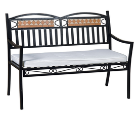 Μεταλλικός Καναπές 2 Θέσεων Με Μαξιλάρι