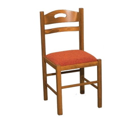 Παραδοσιακή Καρέκλα Ελληνικής Κατασκευής BTP 458 Οξιά / Ύφασμα 43x43xH88cm