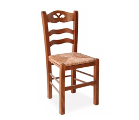Παραδοσιακή Καρέκλα Ελληνικής Κατασκευής BTP 499 Οξιά / Ψάθα 43x43xH98cm