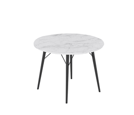 MARM ΤΡΑΠΕΖΙ ΡΟΤΟΝΤΑ ΛΕΥΚΟ ΜΕ ΟΨΗ ΜΑΡΜΑΡΟΥ ΜΑΥΡΟ 100x100x75