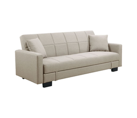 KELSO Καναπές - Κρεβάτι με Αποθηκευτικό Χώρο, 3Θέσιος, Ύφασμα Cappuccino