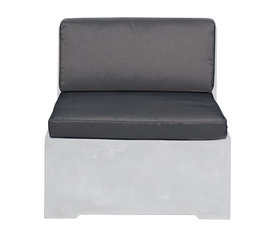 CONCRETE Set Μαξιλάρια Καρέκλας, Γκρι Ύφασμα Water Repellent - 2 Tεμάχια