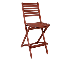 Ξύλινο Πτυσσόμενο Σκαμπό Red Shorea 59x70xH75-120cm Κερασί