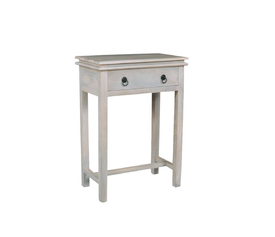 MAISON CONSOLE Έπιπλο Κονσόλα 1 Συρτάρι, Ξύλο Mango Antique Άσπρο