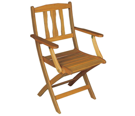 Ξύλινη Πτυσσόμενη Πολυθρόνα Χαμηλής Πλάτης Yellow Balau