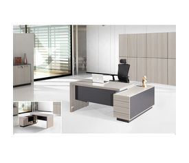 PROGRESS Γραφείο Αναστρέψιμη Γωνία, Ντουλάπι,Συρτάρι, Ράφι, Θέση Η/Υ,Απόχρωση Elm-Sky Grey