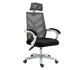 BF2985 Πολυθρόνα Γραφείου Διευθυντή, Άσπρο - Mesh Μαύρο