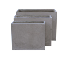 FLOWER POT-2  Set 3 τεμαχίων Cement Grey