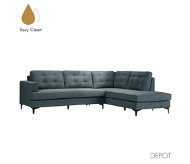 AMSTERDAM ΚΑΝΑΠΕΣ ΓΩΝΙΑ ΔΕΞΙΑ ΜΠΛΕ 264x200x87