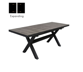 SORPRESA ΤΡΑΠΕΖΙ ΕΠΕΚΤΕΙΝΟΜΕΝΟ-Η ΓΚΡΙ ΓΚΡΙ ΣΚΟΥΡΟ 202x101x77